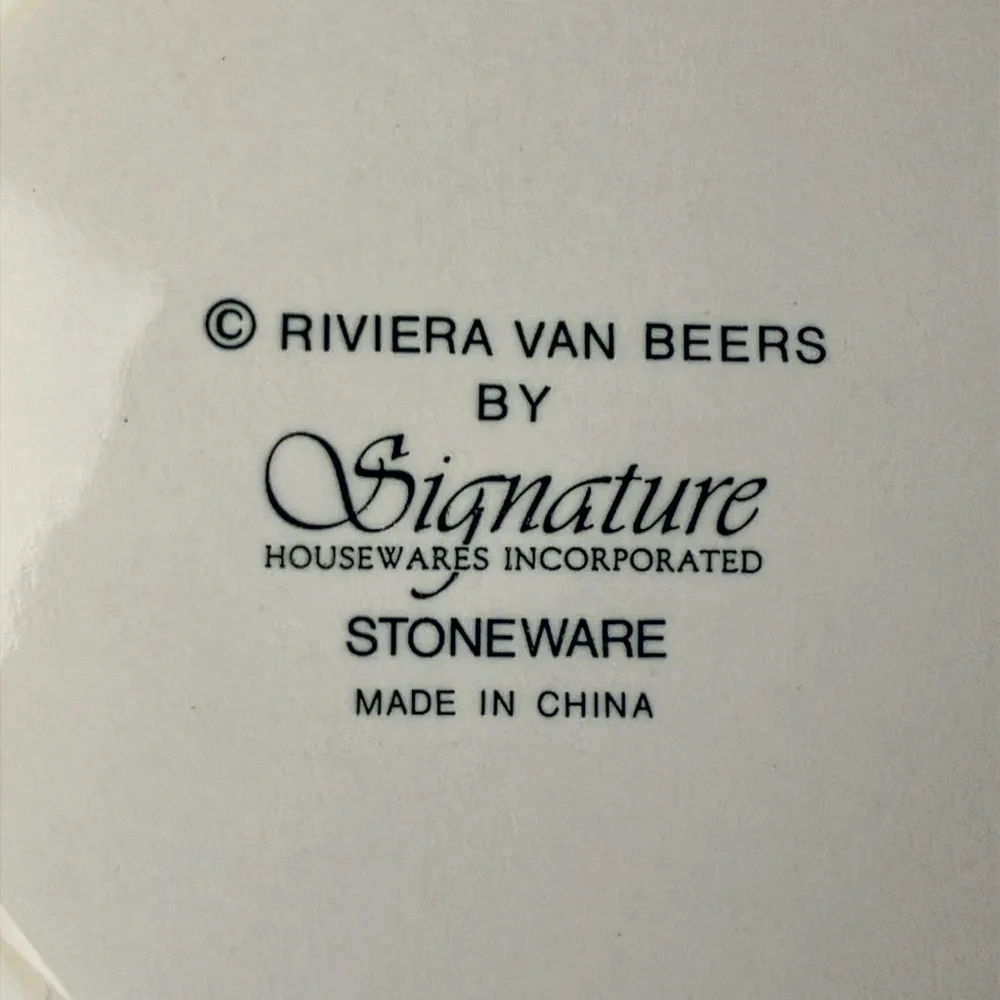 Riviera Van Beers by Signature Stoneware Sunflower Teacup & Saucer Set Set of 2 - Picture 4 of 13